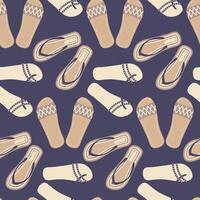 seamless flip flops pattern. color summer backdrop. repeat background. Cartoon flat illustration. vector