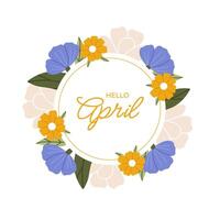 Floral spring design with  flowers vector