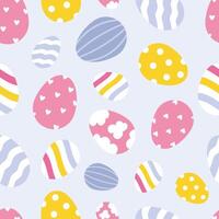 Easter eggs seamless pattern vector