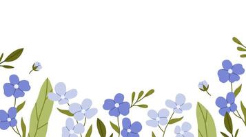 Horizontal botanical floral backdrop vector