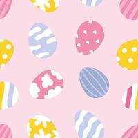 Easter eggs seamless pattern vector