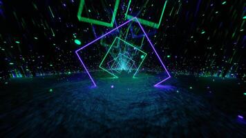 Creative Trended Colored Abstract Neon Background VJ Loop Animation video