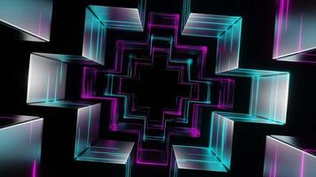 Creative Trended Colored Abstract Neon Background VJ Loop Animation video