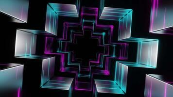 creatief trendy gekleurde abstract neon achtergrond vj lus animatie video