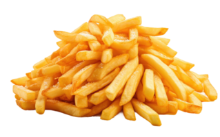 ai généré frites pile sur transparent Contexte png