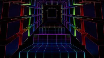 Creative Trended Colored Abstract Neon Background VJ Loop Animation video