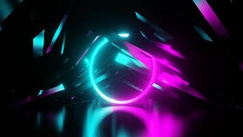 creatief trendy gekleurde abstract neon achtergrond vj lus animatie video