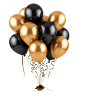 ai genererad födelsedag ballonger transparent bakgrund generativ ai png