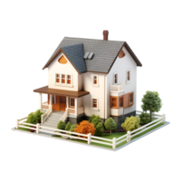 AI generated house model for real estate investment concept transparent background   generative AI png