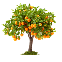 AI generated tree grapefruit orange    with    transparent background    generative AI png