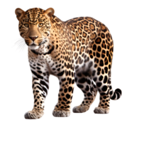 ai generato leopardo giaguaro ghepardo tigre trasparente sfondo generativo ai png