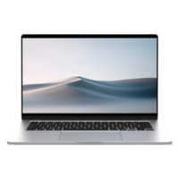 AI generated laptop with    transparent background    generative AI png