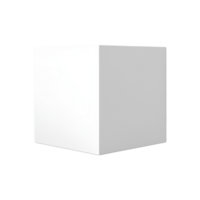 AI generated White cube blank box on transparent background generative AI png