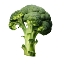 ai genererad broccoli vegetabiliska med ben isolerat på transparent bakgrund generativ ai png