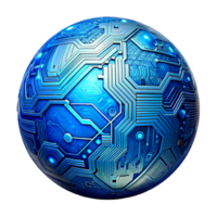 AI generated 3D world global network digital technology png