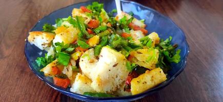 Fried Idli food South Indian breakfast photo