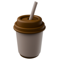 Coffee soft cup 3d render png