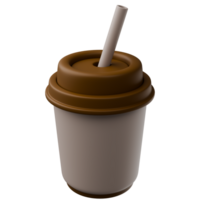 café suave copo 3d render png