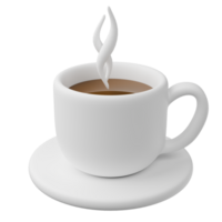 Hot coffe cup 3d render png