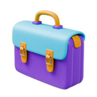 Briefcase business pastel color 3d render png