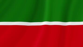 Tatarstan Waving Flag. Realistic Flag Animation. Seamless Loop Background video