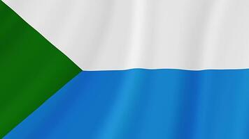 Khabarovsk Krai Waving Flag. Realistic Flag Animation. Seamless Loop Background video