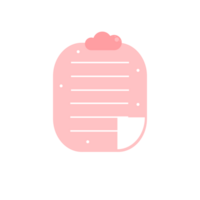 illustration of pastel paper note icon, business study concept png