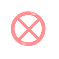 illustration icon design for warning signs no ok png