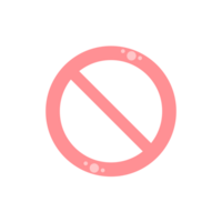 illustration icon design for warning signs no ok png