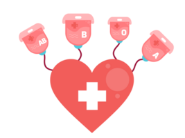 Blood donation illustration concept with blood bag. World blood donor day. png