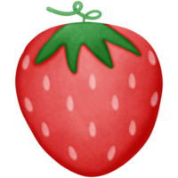 aardbei fruit geïsoleerd Aan transparant achtergrond png