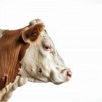 AI generated A cow isolated on white background. photo
