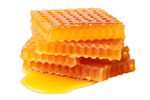 AI generated honeycomb square isolated on transparent background png