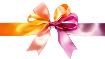 AI generated Ribbon Bow Isolated On Transparent Background png