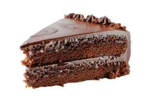 ai generato morbido cioccolato torta fetta png