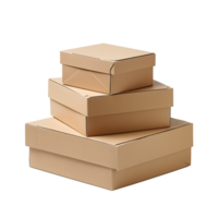 AI generated Cardboard boxes isolated on transparent background png