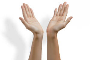 AI generated Close up of human hands gesturing PNG