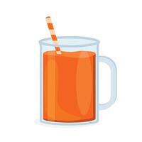 Glass of juice. Juices with different flavors. Fruit juices. vector