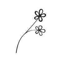 Wild flower on a white background vector