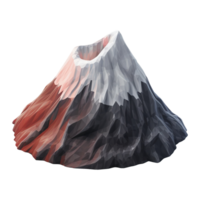 AI generated Volcanic eruption 3d icon isolated on transparent background png