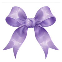 AI generated Realistic satin bow isolated on transparent background png