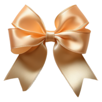 AI generated Realistic satin bow isolated on transparent background png