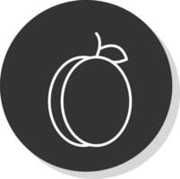 Plum Line Grey  Icon vector