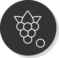 Boysenberries Line Grey  Icon vector