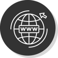 sitio web línea gris icono vector