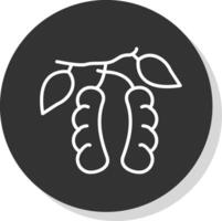 Tamarind Line Grey  Icon vector