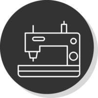 Sewing Machine Line Grey  Icon vector