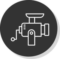 Mincer Line Grey  Icon vector