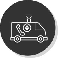 Emergency Line Grey  Icon vector