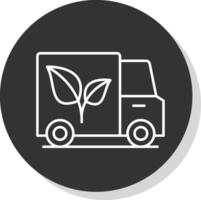 sostenible transporte línea gris icono vector